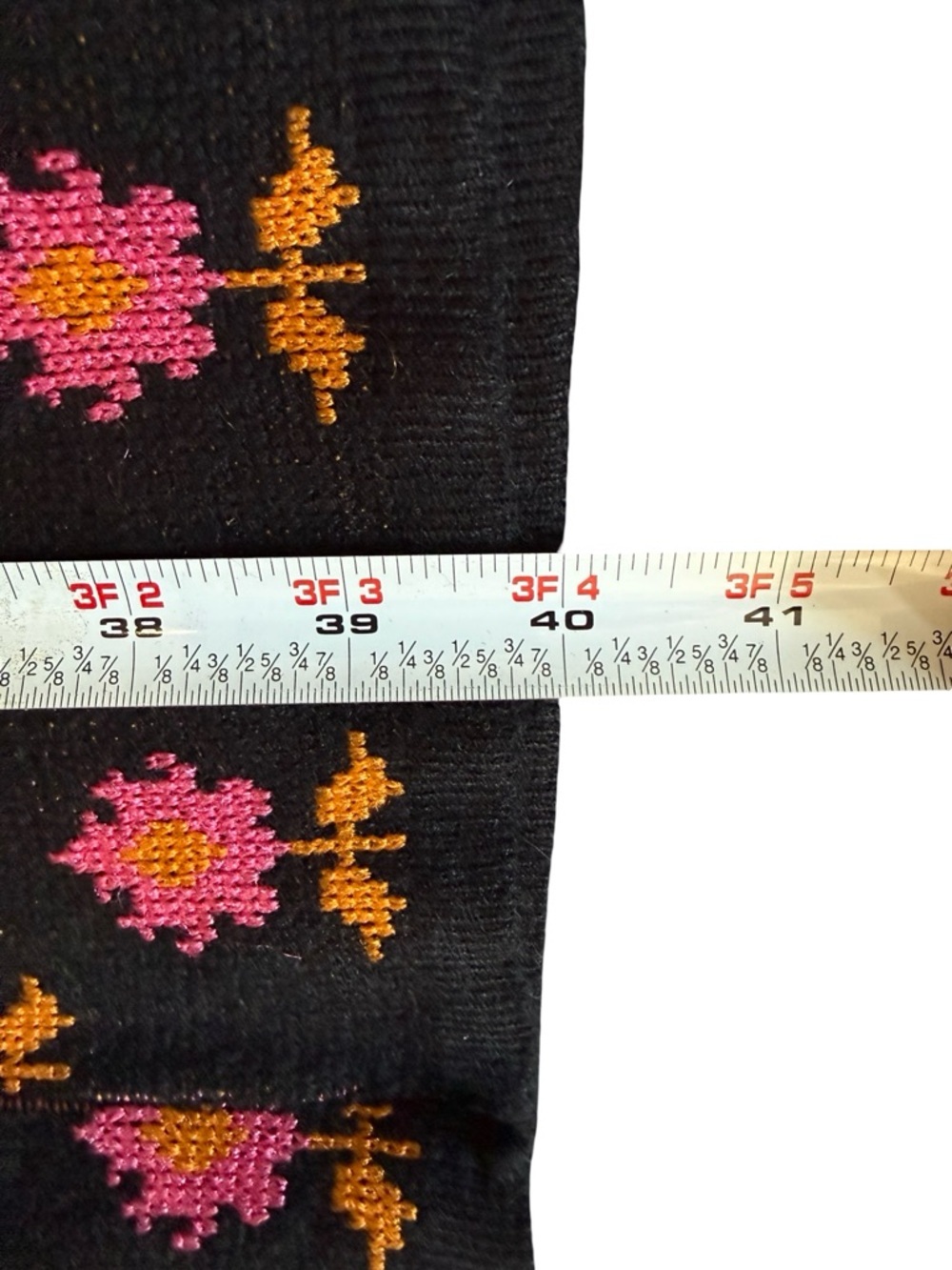Vintage Johnathan Martin Black Floral Knit Dress with Pink & Gold Pattern Size S - Picture 7 of 16